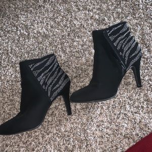 Black and Silver booties (used)
